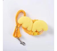 Harnais de marche en nylon avec laisse pour canards, oies et poulets, respirant et robuste, pour les activités de plein air et l'entraînement, jaune