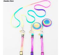 Harnais De Marche En Plomb Pour Animaux De Compagnie, Corde Ajustable, 1.2m, Arc-En-Ciel, Pour Chiots Et Chiots, 1 Pièce