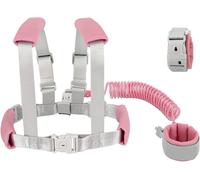 Harnais De Marche Pour Bébé 2 En 1-Laisse De Sécurité Anti-Perte-Rênes De Poignet Pour Garçons Et Filles (Rose,1,5 M)