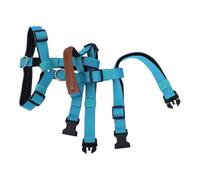 Harnais de Poitrine Anti Traction pour Chien Moyen Poignée | Polyester Vert, Réglable, Boucles à Dégagement Rapide, Tour de Cou 38-64cm, Buste 49-71cm
