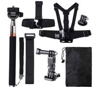 Harnais de poitrine + bandeau de fixation sur Tête + trépied Manfrotto Adaptateur pour GoPro Hero 4 3+ 3 2 1 OS014