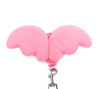 Harnais de Poitrine pour Chat à Ailes D’Ange, Réglable et Respirant | Polyester Rose, Facile à Mettre Enlever, Contrôle Simple, pour Chatons et Petits Animaux