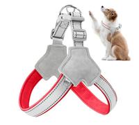 Harnais de poitrine pour chien, sans harnais pour animaux de compagnie, gilet réfléchissant réglable confortable pour les amis, les amoureux