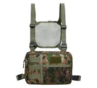 Harnais de Poitrine pour téléphone de Course, Course - Sac réglable avec bandoulière pour Le Sport - organisationnel, Paquet Pratique léger pour la pêche Alpinisme, Respirant, Camouflage Vert