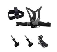 Harnais de Poitrine réglable, Compatible avec GoPro et Insta360, Support de Fixation for caméra d'action(with Head Strap Kit)