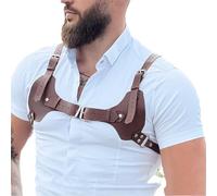 Harnais De Poitrine Réglable En Cuir PU, Harnais De Corps Punk Demi-cage