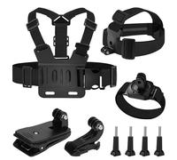 Harnais de Poitrine Support, Sangles de Caméra d'action Accessoires, Portable Bandeau de Tête, Fixation Poignet, Clip Sac à Dos, Compatible avec GoPro Hero 12 11 10 9 8 7 6 AKASO SJCAM insta360 DJI