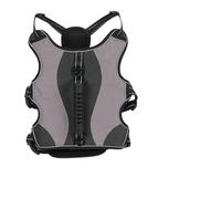 Harnais de poitrine universel pour chien avec bande réfléchissante - Fournitures robustes (gris, M)
