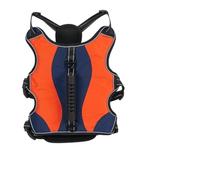 Harnais de poitrine universel pour chien avec bande réfléchissante - Fournitures robustes (orange, S)