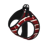 Harnais de Promenade Ajustable pour Chiots, imprimé Brique Rouge Pierre, Clips pour Laisse, Harnais d'éducation pour Animaux de Compagnie