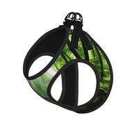 Harnais de Promenade Ajustable pour Chiots, imprimé Nature Verte, Clips pour Laisse, Harnais d'éducation pour Animaux de Compagnie