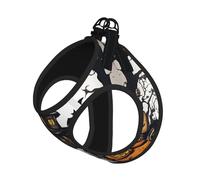 Harnais de Promenade Ajustable pour Chiots, Motif vectoriel Joyeux Halloween, Clips pour Laisse, Harnais d'entraînement pour Animaux de Compagnie