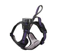 Harnais de Promenade pour Chien, Blackpurple M | Laisse rétractable intégrée, panneaux de confort du gilet, poignée de guidage proche, sorties de routine