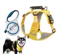 Harnais De Promenade pour Chien - Harnais De Promenade pour Chien De 36 À 46 Cm, Gilet Anti-évasion pour Animaux De Compagnie avec Sangle De Poitrine Réglable Et Bouton pour Les Amis De La Famille