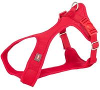 Harnais de randonnée TRIXIE Comfort Soft taille XXS-XS : tour de ventre 25 - 35 cm - largeur sangle 15 mm - rembourré - réglable en continu - matériau mesh respirant - rouge - 16243