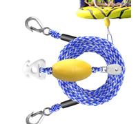 Harnais de remorquage de bateau | Corde de remorquage flottante de 4,8 m | Sangle robuste avec boule flottante et crochet pour voile, pêche, traction, entraînement, surf, sauvetage, lac, remorquage