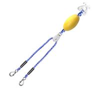 Harnais de remorquage pour bateau, corde de remorquage flottante de 4,8 m - avec boule flottante et crochet, sangle robuste pour kayak pour tirer, tirer, rivière, mer, surf, amarrage, remorque, course