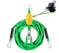Harnais de remorquage pour bateau jusqu'à 4 utilisateurs | Bateau avec crochet et roulette pivotante à 360 degrés, convient pour ponton-bar, bateaux gonflables, kayak, surf, rivière