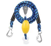 Harnais de remorquage pour tubes, supporte jusqu'à 4 utilisateurs de cordon remorquable - avec crochet et poulie pivotante à 360 degrés - pour flotteur, balle, ponton, bar, kayak, surf, rivière
