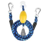 Harnais de remorquage pour tubing, corde de traction pour jusqu'à 4 utilisateurs - Avec crochet et poulie rotative à 360 degrés - Harnais de remorquage pour ski nautique, bateau gonflable, kayak, surf