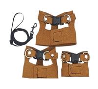 Harnais de Reptiles, Harnais en Cuir PU réglable avec Corde de Traction | 3X Harnais, Petit Gilet de Marche d'entraînement Animal pour Dragon Barbu, lézard, Gecko