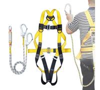 Harnais de sécurité antichute, kit de protection contre les chutes pour harnais de sécurité, d'escalade pour toiture de protection contre les chutes à 5 points, kit de de trav