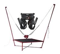 Harnais de sécurité pour trampoline adulte avec 4 crochets et 4 cordes élastiques - Accessoire de sécurité pour demi-corps - Taille M - Noir