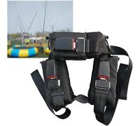 Harnais de sécurité pour trampoline pour enfants et adultes - Cordon élastique réglable avec 3 crochets - Accessoire de saut sécurisé Noir Taille S - Idéal pour s'amuser en toute sécurité sur le