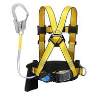 Harnais De Sécurité Scaf, Kit D’Escalade De Harnais D’Arbre avec Enrouleur D’inertie Antichute, Harnais Antichute à Dégagement Rapide Absorbant Les Chocs, Double Prot, 3m
