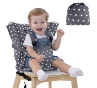 Harnais de siège haut portable pour bébé - Chaise haute fixe et résistante aux chutes - Siège rehausseur essentiel avec sangles réglables - Ceinture d'épaule - Chaise haute de voyage pour tout-petits