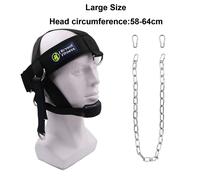 Harnais De Tête Et De Cou Pour L'entraînement D'haltérophilie,Divers Entraînements,Sangle Réglable,Mentonnière,Force,Équipement D'entraînement De Musculation - Type Large Black Chain