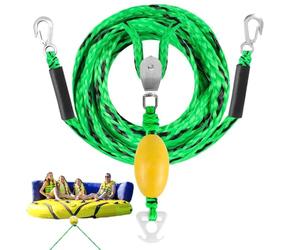Harnais De Traction Tubing,Câble De Traction Supportant Jusqu'À 4 Personnes | Avec Crochet Poulie Pivotante 360 Degrés, Cordes Ski Nautique, Sports Nautiques | pour Sports Nautiques Kayak Surf Piscine