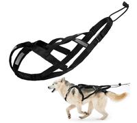 Harnais De Traîneau pour Chien - Harnais Réfléchissant pour Course À Pied Et Activités Canines - Sangle Adjustable Confortable pour Randonnée Sports Entraînement et Activités Extérieures (Noir, M)