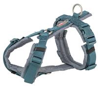 Trixie Harnais de trekking de qualité supérieure pour chien, bleu pétrole, gris graphite