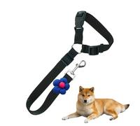 Harnais de voiture réglable pour chien - Harnais de ceinture de sécurité anti-fuite, corde d'appui-tête avec construction durable, accessoire de voyage pour animaux de compagnie, design compact, outil