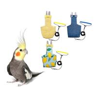 Harnais de vol pour oiseaux avec laisse volante de 203,2 cm pour perroquets, conures, calopsittes, oiseaux de compagnie, poids 80-105 g, 3 pièces dont trois laisses et trois tampons en coton