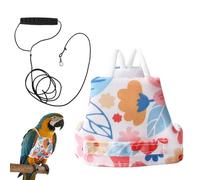 Harnais De Vol pour Oiseaux | Combinaison De Vol pour Oiseau De Compagnie Anti-Évasion Et Anti-Morsure - avec Laisse De Sécurité | pour Aras Moineaux Perruches Inséparables Conures Et Calopsittes