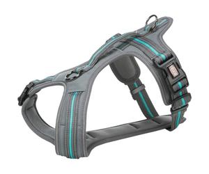 Harnais de Voyage Trixie Fusion-Graphite/océan, M-L: 61-75cm/30mm, Nylon