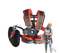 Harnais Débroussailleuse Dorsale, Tondeuse À Harnais Double Épaule Ceinture, Harnais Double pour Débroussailleuse, pour Débroussailleuse Tondeuse À Gazon uni-versal Machine De Jardin Accessoire