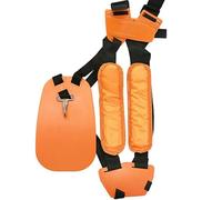 Harnais d'épaule rembourré réglable pour débroussailleuse compatible avec STIHL Husqvarna et autres modèles, harnais double en nylon avec rembourrage doux, pour orange (28 x 12 x 4 cm)