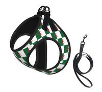Harnais d'été pour Chien avec Drapeau algérien imprimé et Laisse Assortie,