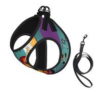 Harnais d'été pour chien avec laisse, réglable et réfléchissant, imprimé guitare musicale, gilet pour animal domestique