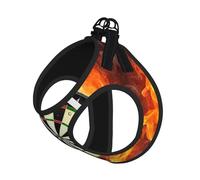 Harnais d'été pour chien avec laisse réglable et réfléchissante, motif cible de fléchettes