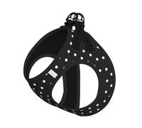 Harnais d'été pour chien imprimé à pois blancs, gilet doux et léger, harnais respirant réfléchissant pour une promenade facile