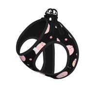 Harnais d'été pour chien imprimé cochon poudré, gilet doux et léger, harnais respirant réfléchissant pour une promenade facile