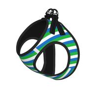 Harnais d'été pour Chien imprimé Drapeau de la Sierra Leone avec Laisse, ré