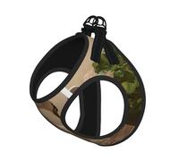 Harnais d'été pour chien imprimé feuilles vertes cygne, gilet doux, léger, respirant, réfléchissant pour une promenade facile