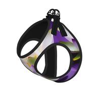 Harnais d'été pour chien imprimé fleur de lotus violet - Gilet doux et léger - Harnais réfléchissant pour animal domestique - Pour une promenade facile