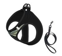 Harnais d'été pour chien imprimé libellule - Doux et léger - Respirant - Réfléchissant pour une promenade facile