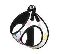 Harnais d'été pour chien imprimé main et joyeuse fête des pères, gilet doux et léger, harnais réfléchissant pour animal domestique pour une promenade facile